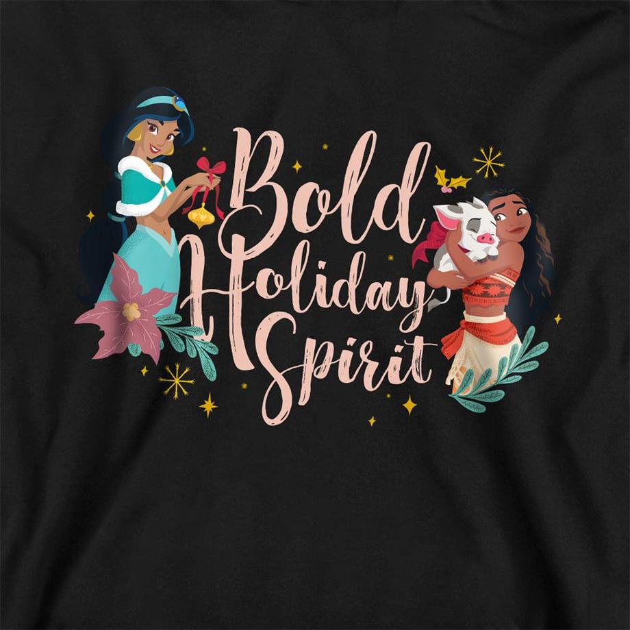 Disney PRINCESS  Bold Holiday Spirit Kapuzenpullover, Meliert, Weihnachtliches Design 