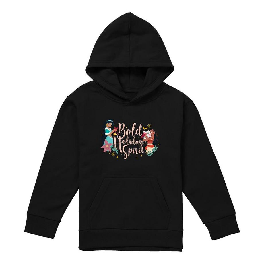 Bold Holiday Spirit Kapuzenpullover, Meliert, Weihnachtliches Design