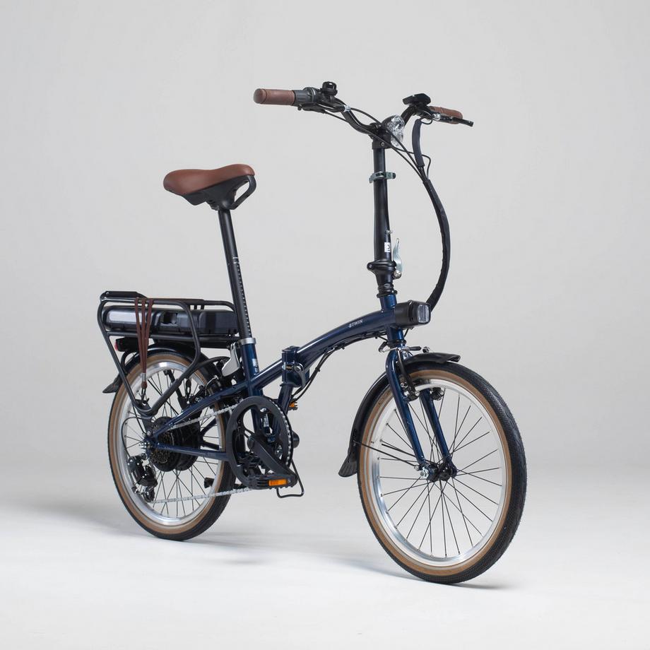 BTWIN  Vélo pliant électrique e fold 500 bleu 
