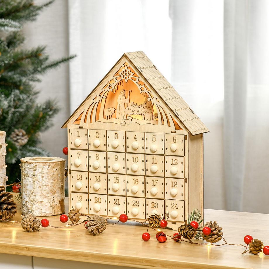 HOMCOM Weihnachts-Adventskalender  