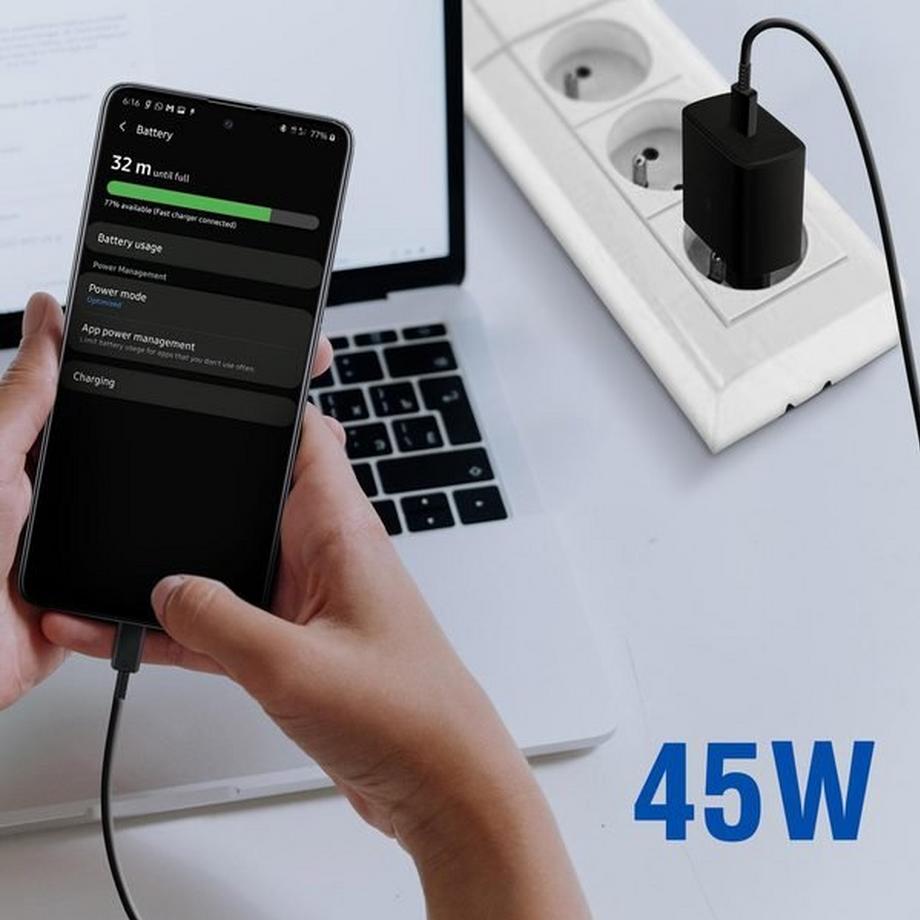 SAMSUNG  Caricatore Muro USB-C 45W Samsung Nero 
