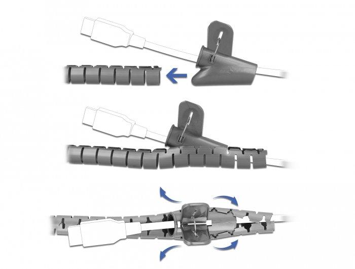 DeLock  18843 Kabelschutz Kabelbodenschutz Grau 