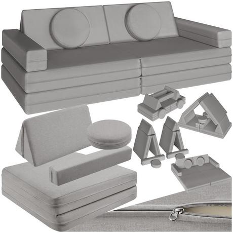 Tectake Canapé de jeu LILLY 8 pièces, avec fonction de couchage  