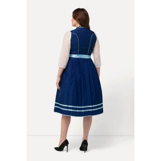 Ulla Popken  Dirndl, Herzen, Zierkette, Carree-Ausschnitt, ärmellos 