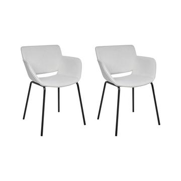 Lot de 2 chaises de salle à manger en Polyester Moderne AXTEL