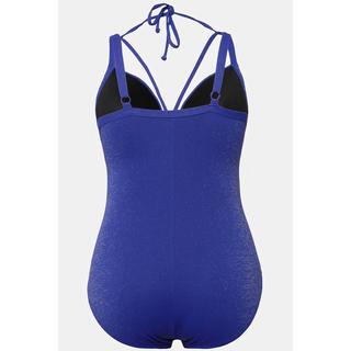 Ulla Popken  Maillot de bain, bonnets souples à armature, paillettes, rubans fantaisie, matière recyclée 