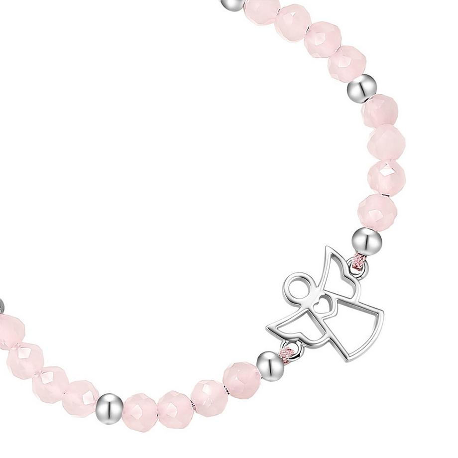 Rafaela Donata  Armband Engel Messing Rosenquarz 