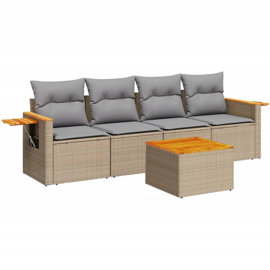 set divano da giardino Polirattan
