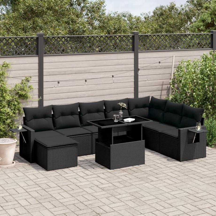 VidaXL set divano da giardino Polirattan  