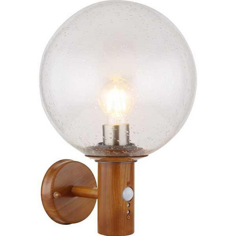 Aussenleuchte Ossy Aluminium Druckguss holzoptik 1xE27 LED
