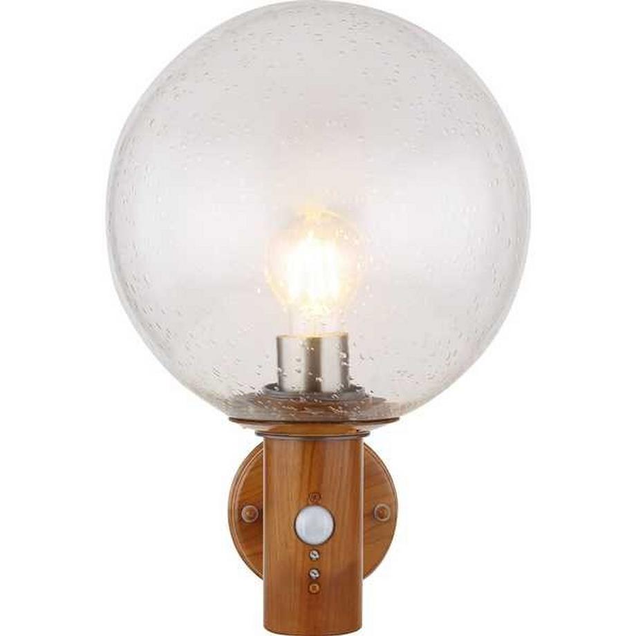 mutoni Lampada da esterno Ossy in pressofusione di alluminio effetto legno 1xE27 LED  