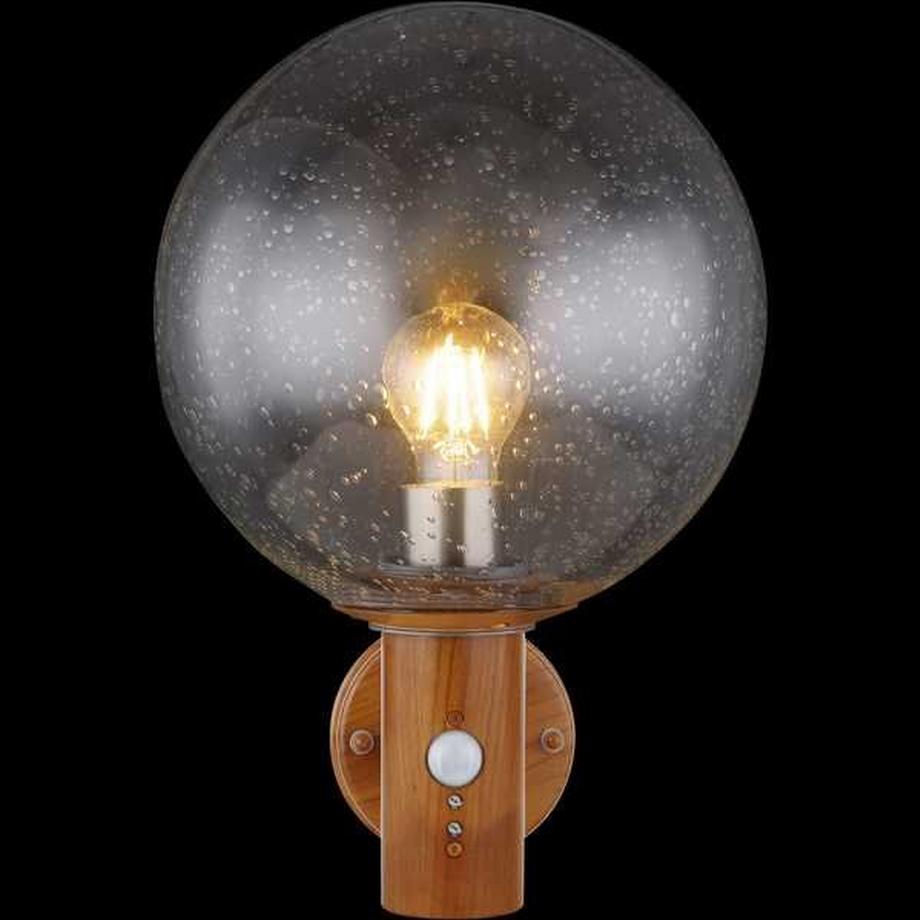 mutoni Lampada da esterno Ossy in pressofusione di alluminio effetto legno 1xE27 LED  