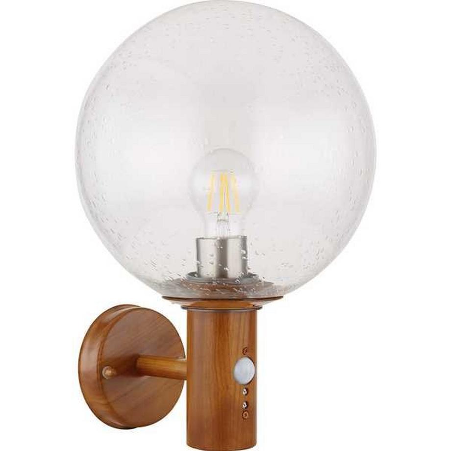 mutoni Lampada da esterno Ossy in pressofusione di alluminio effetto legno 1xE27 LED  