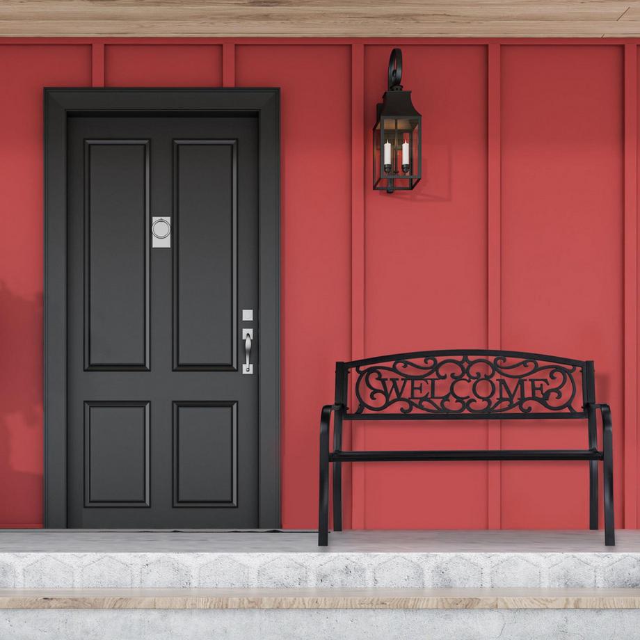 B2X Gartenbank Welcome aus Metall  