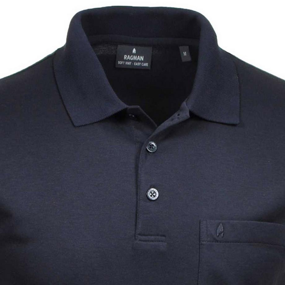 Ragman Softknit Poloshirt Bequeme Passform  