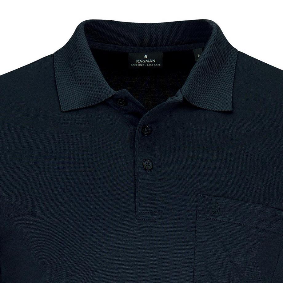 Ragman Softknit Poloshirt Bequeme Passform  
