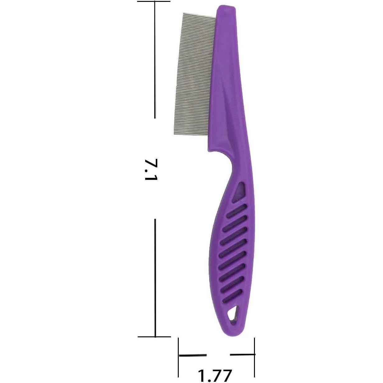 Northio  Pettine per pidocchi - acciaio inossidabile - asta viola 