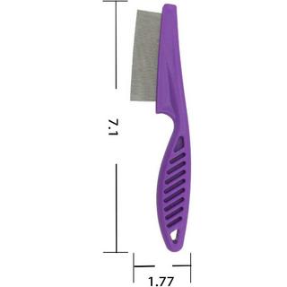 Northio  Pettine per pidocchi - acciaio inossidabile - asta viola 
