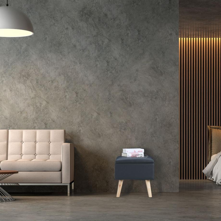 B2X Tabouret avec espace de rangement Cuir artificiel  