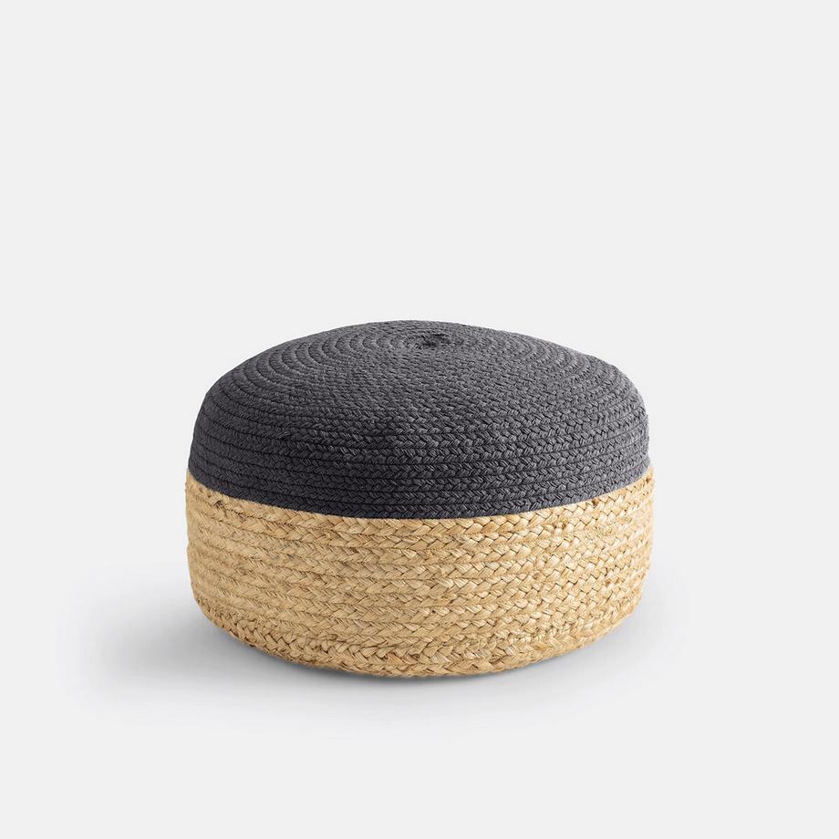 La Redoute Intérieurs Pouf bicolore jute Popayan  