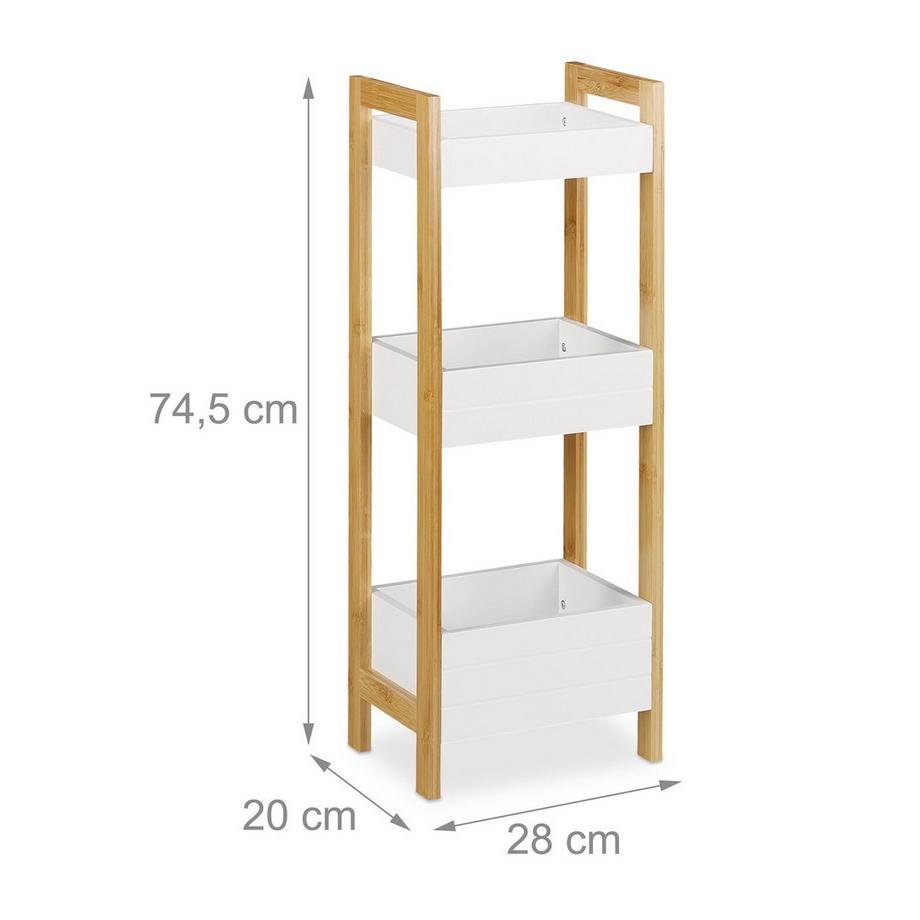 B2X Badezimmerregal mit 3 Körben  
