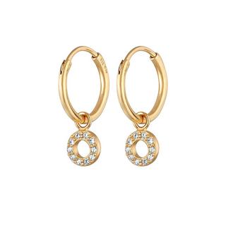 Elli  Boucles d'Oreilles Creolen Kristalle Anhänger Rund 925 Silber 