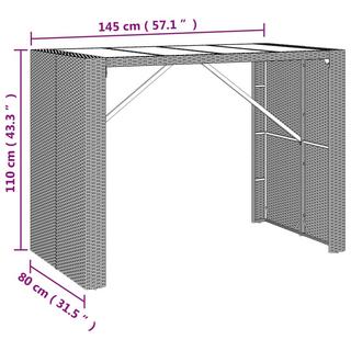 VidaXL Gartenbar set poly-rattan  