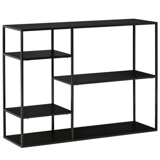 Northio Libreria A Scaffale Con 5 Scomparti Aperti, Scaffale Per Classificatori, Scaffale Da Cucina, Metallo, Nero, 120 X 35 X 87,5 Cm  