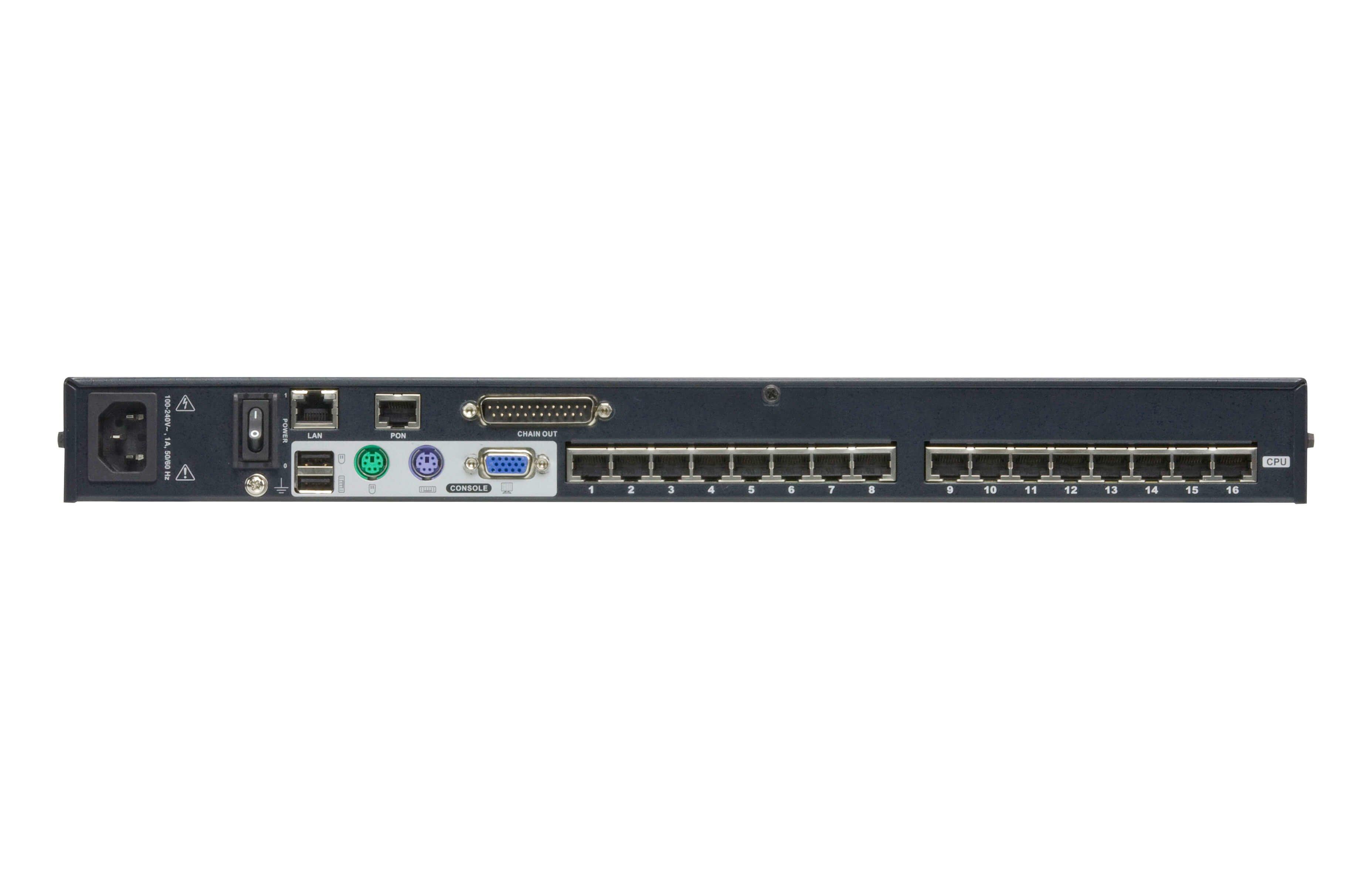 ATEN  Switch KVM over IP Multi-Interface Cat 5 a 16 porte per 1 accesso condiviso locale/remoto 