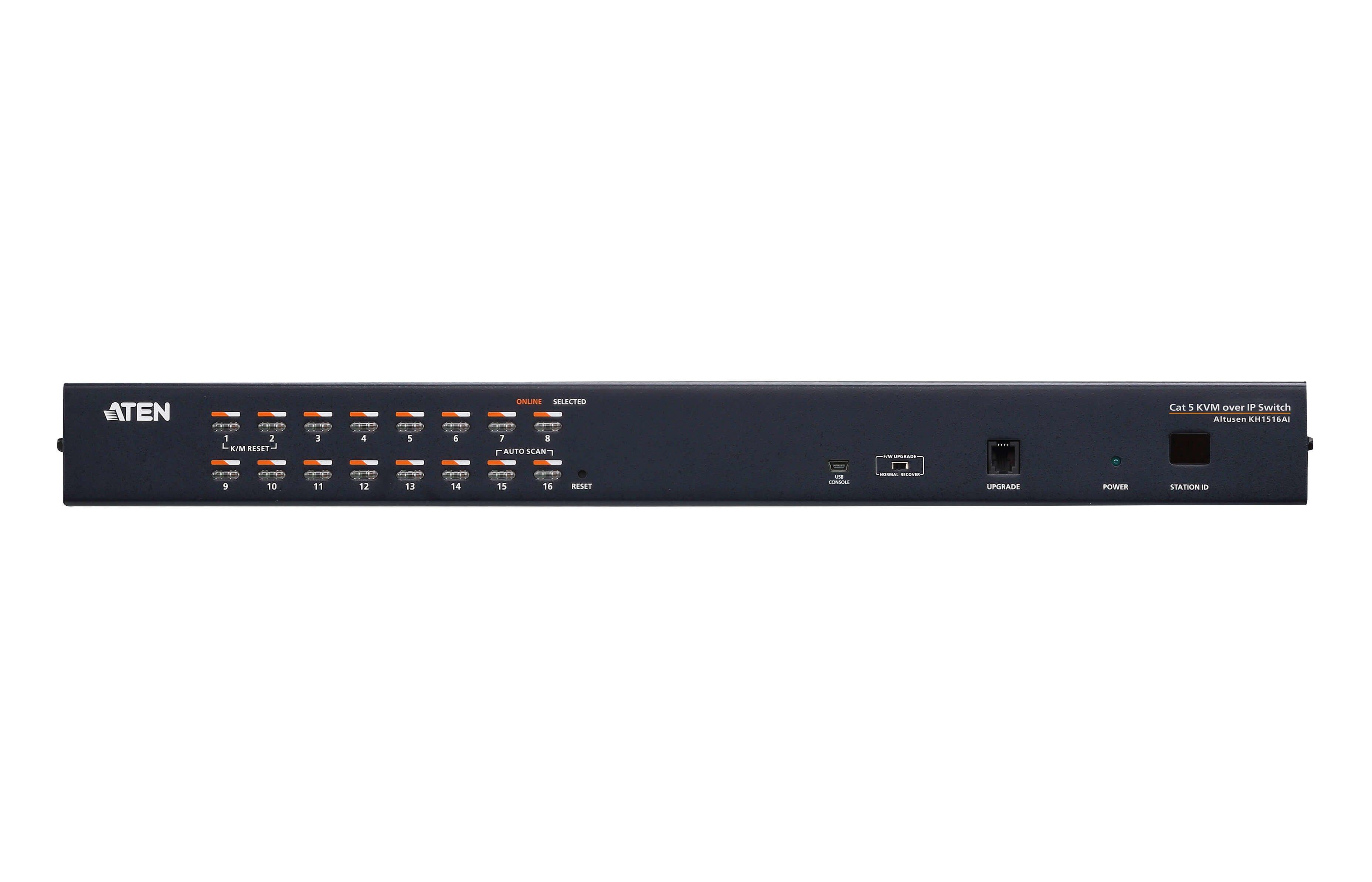 ATEN  Switch KVM over IP Multi-Interface Cat 5 a 16 porte per 1 accesso condiviso locale/remoto 