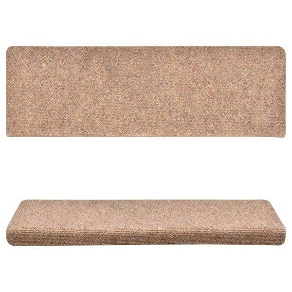 VidaXL Tapis d'escalier  pcs tissu aiguilleté polypropylène  