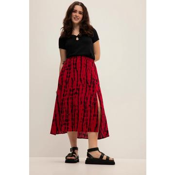 Jupe maxi à ligne en A et ceinture élastique, imprimé batik coloré