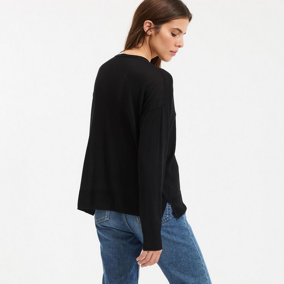La Redoute Collections Cardigan col v en fine maille  