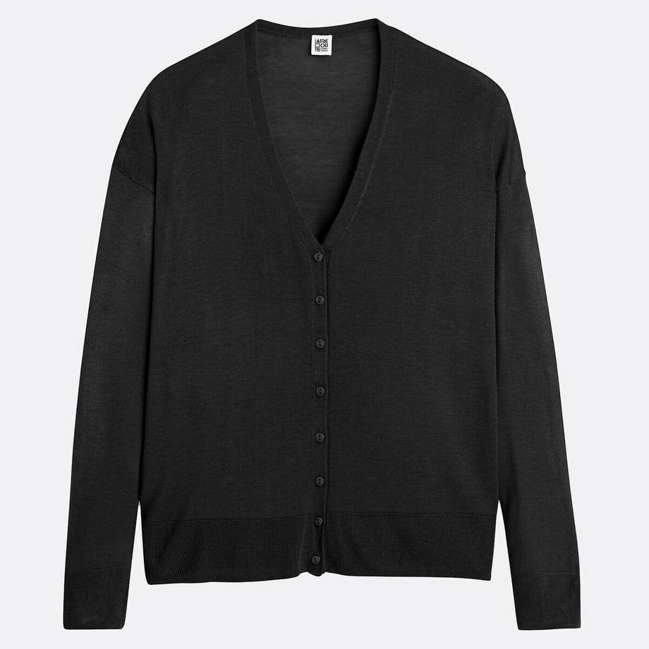 La Redoute Collections Cardigan col v en fine maille  