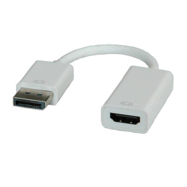 Roline  ROLINE DisplayPort-HDMI Adapter 0,15 m HDMI tipo A (Standard) Bianco 