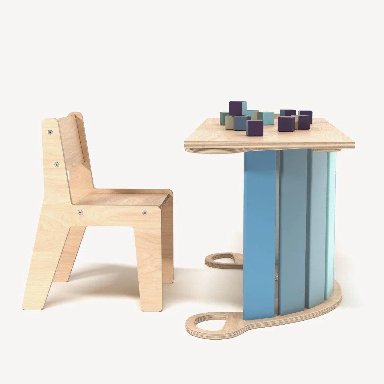 Montessori  Set-WippeRutscheStuhl - Minze Montessori® by Busy Kids 