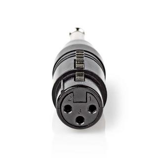 Nedis  Adattatore XLR | XLR 3 pin femmina | 6,35 mm maschio | Nichelato | Diritto | Metallo | Nero | 1 pz. | Sacchetto di plastica 