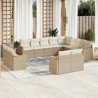 VidaXL set divano da giardino Polirattan  