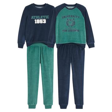 2er-Pack Pyjamas aus Samt