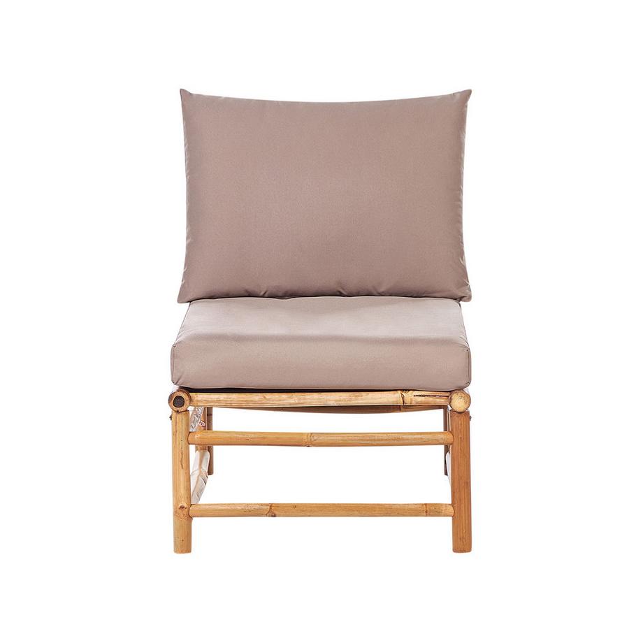 Beliani Ecksofa aus Bambusholz Boho CERRETO  