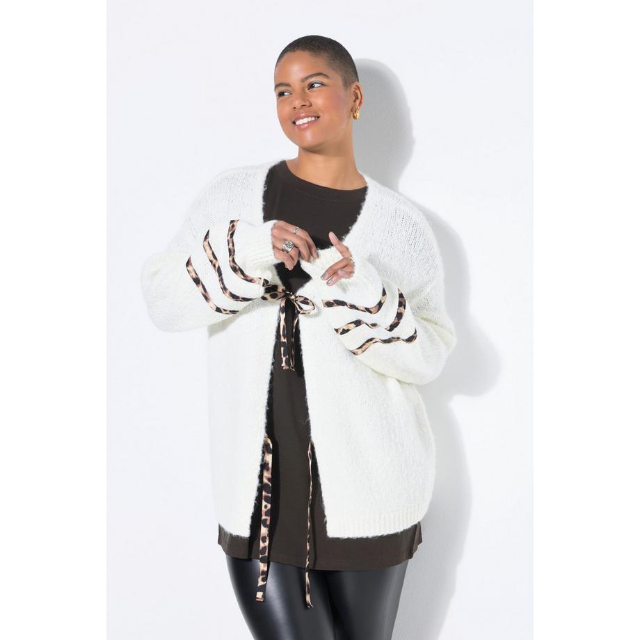 Studio Untold Cardigan Oversize Nœuds Motif Léopard  