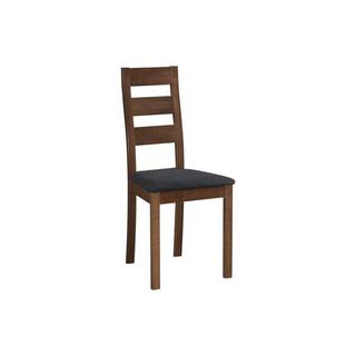 Vente-unique Lot de 6 chaises ALCINO Hêtre tissu  Noyer  