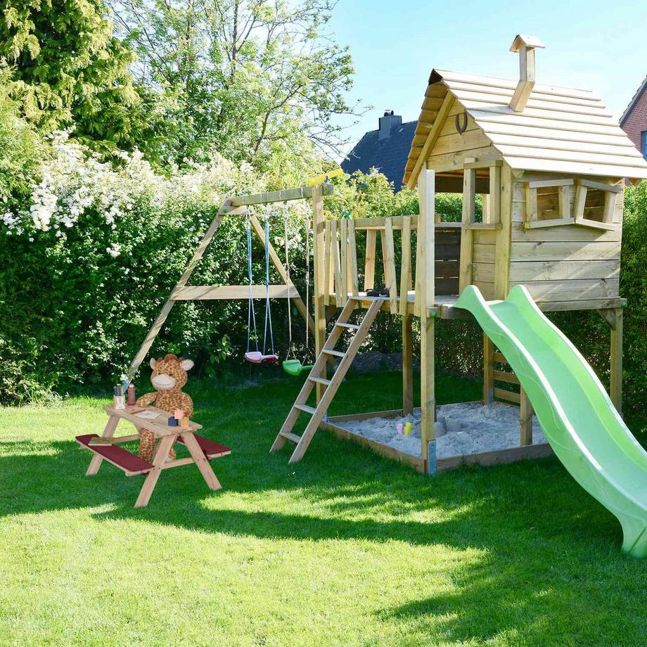 B2X  Coin salon en bois pour enfants avec coussins 