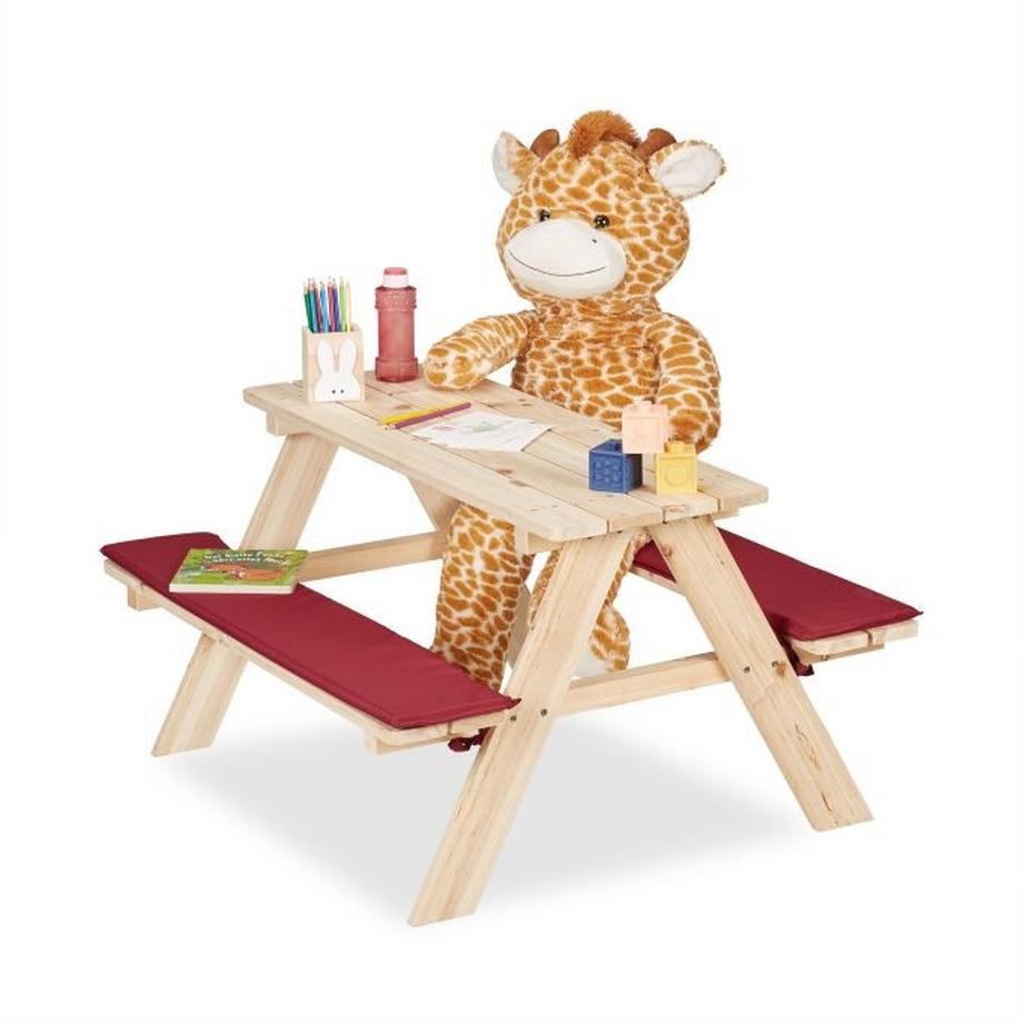 B2X  Coin salon en bois pour enfants avec coussins 