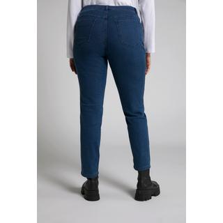 Ulla Popken  Jeans double face modello Sammy dal taglio aderente a cinque tasche con stelle/tinta unita 