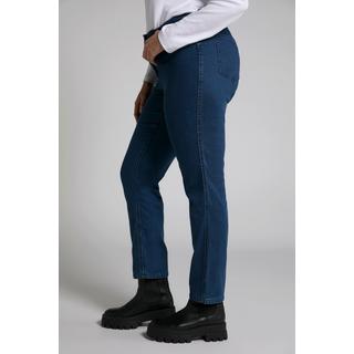 Ulla Popken  Jeans double face modello Sammy dal taglio aderente a cinque tasche con stelle/tinta unita 