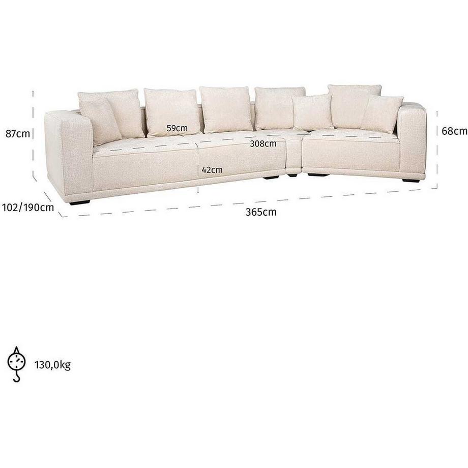 mutoni Sofa Lusso 4-Sitzer Niagara  