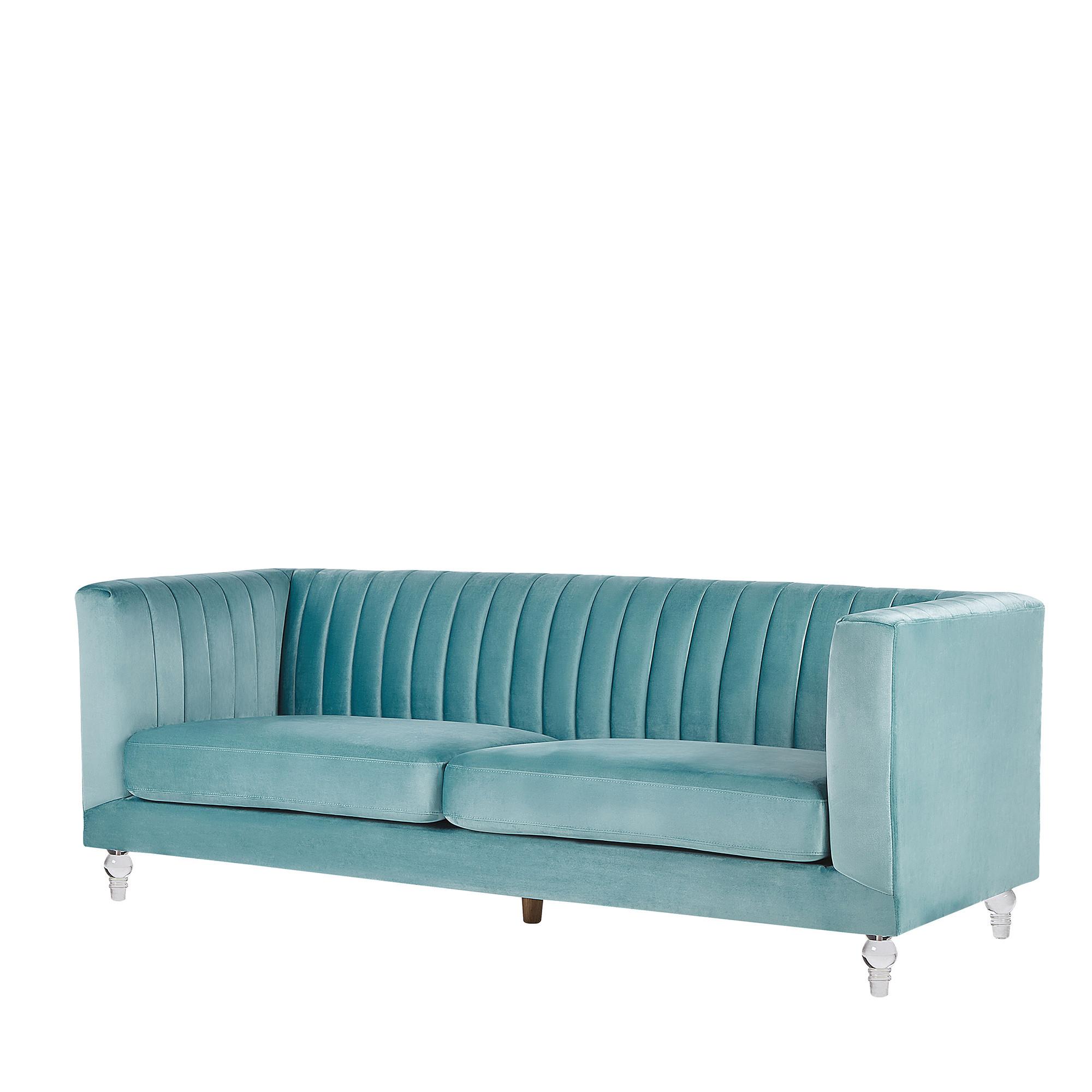 Beliani 3 Sitzer Sofa aus Samtstoff Modern ARVIKA  