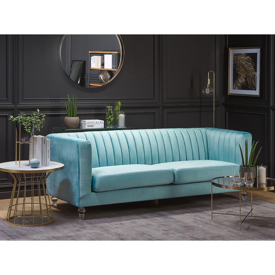 Beliani Canapé 3 places en Velours Glamour ARVIKA  