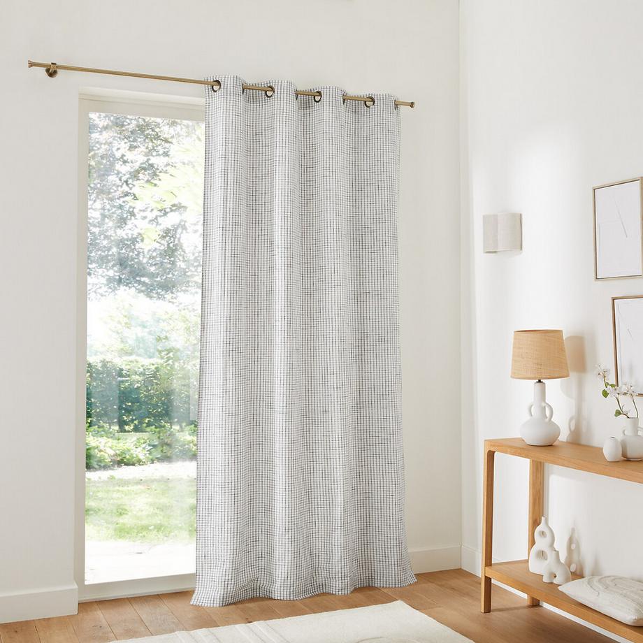 La Redoute Intérieurs  Rideau coton oeillets motif carreaux 